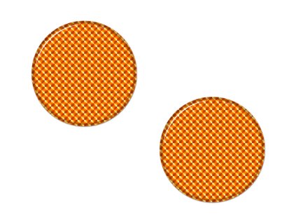 Odrazka kulatá oranžová, průmer 5 cm, (2 ks), ACZ082