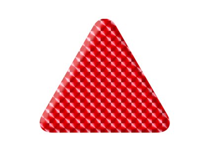 Trojúhelník červený 3,5 x 5 cm, (2 ks), ACZ059