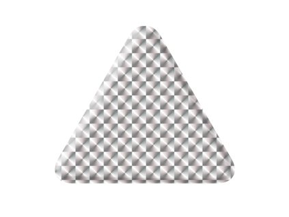 Trojúhelník střibrný 3,5 x 5 cm, (2 ks), ACZ121