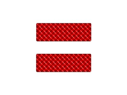 Odrazka obdelník červený 7 x 2,5 cm, (2 ks), ACZ060