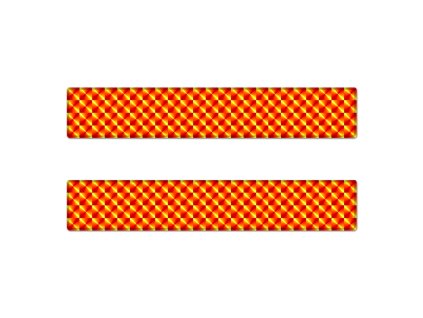 Odrazka obdelník oranžový 20 x 2,5 cm, (2 ks), ACZ067