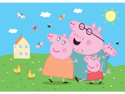 Papírová fototapeta Prasátko Peppa FTDXL1963, 252 x 182 cm