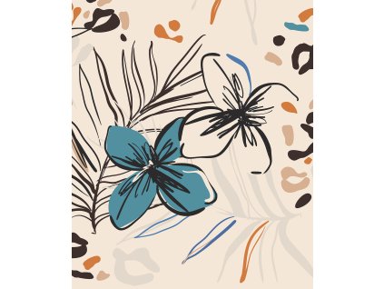 Vliesová fototapeta VECTOR GRAPHICS FLORALS FT3P5915, 225 x 270 cm