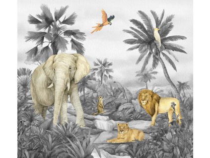 Vliesová fototapeta Džungle BW FTD4P5087, 300 x 270 cm