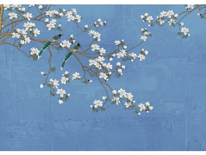 Vliesová fototapeta SAKURA BLUE FTNM7709, 155 x 110 cm NEW2022