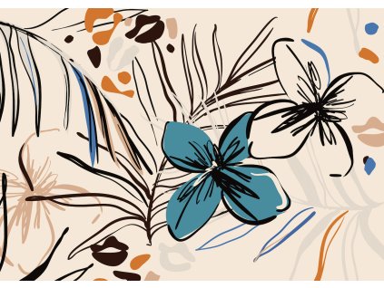 Vliesová fototapeta VECTOR GRAPHICS FLORALS FTNM7703, 155 x 110 cm