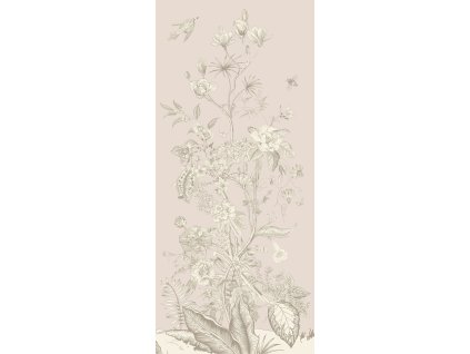 Vliesová fototapeta OLD GRAPHICS FLORALS FTNV2957, 90 x 202 cm