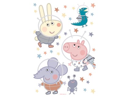 Samolepicí dekorace Prasátko Peppa SPACE, DK1651, 42,5 x 60 cm