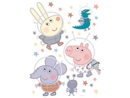 Samolepicí dekorace Prasátko Peppa SPACE, DK2345, 65 x 85 cm