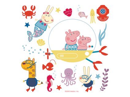 Samolepicí dekorace Prasátko Peppa SEA, DKS3833, 30 x 30 cm
