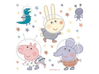 97894 2 samolepici dekorace prasatko peppa space dks3835 30 x 30 cm