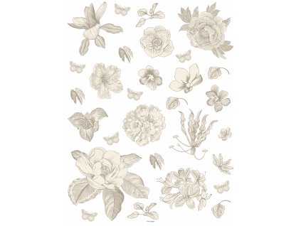 Samolepicí dekorace OLD GRAPHICS FLORALS, SB4203, 65 x 85 cm