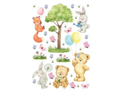 Samolepicí dekorace Méďa, DK1749, 42,5 x 65 cm