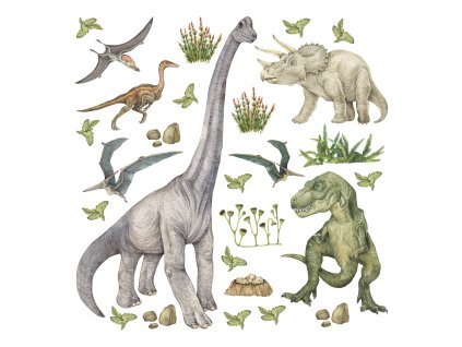 Samolepicí dekorace Dinosauři, DKS3821, 30 x 30 cm