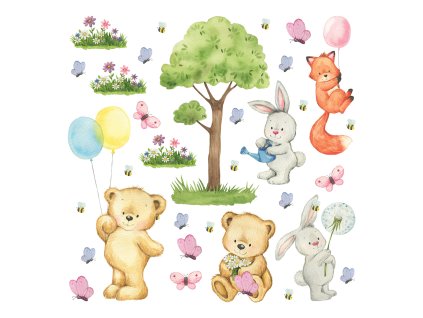 Samolepicí dekorace Méďa, DKS3823, 30 x 30 cm