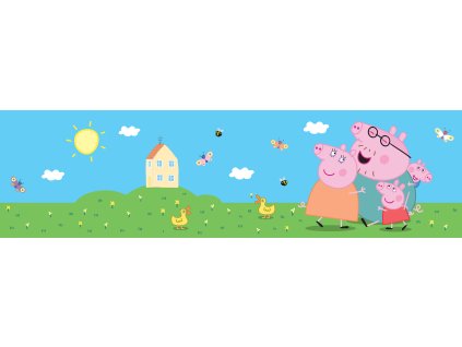 Samolepicí bordura Prasátko Peppa Classic, WBD8145, 5 m x 9,7 cm