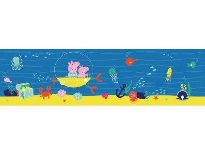 Samolepicí bordura Prasátko Peppa SEA, WBD8147, 5 m x 9,7 cm