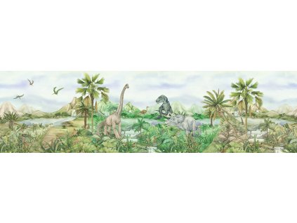 Samolepicí bordura Dinosauři, WBD8139, 5 m x 9,7 cm