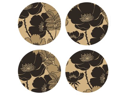 Dekorativní podložka Flower FM4701, 10 x 10 cm (4 ks)