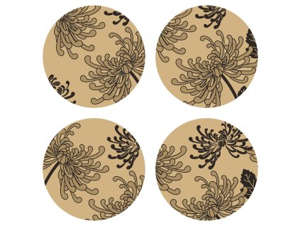 Dekorativní podložka flower FM4702, 10 x 10 cm (4 ks)