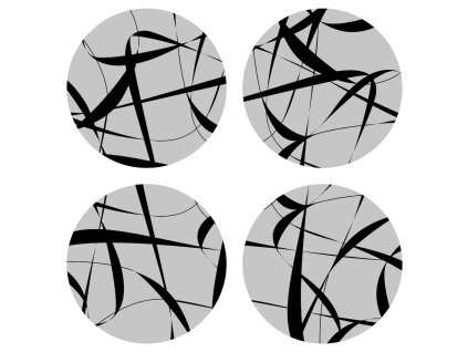 Dekorativní podložka leaves FM4711, 10 x 10 cm (4 ks)