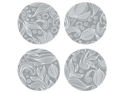 Dekorativní podložka Leaves FM4714, 10 x 10 cm (4 ks)