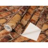 117582 4 samolepici tapeta na zed oranzova cihla 0 53 x 6 00 m