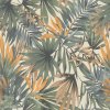Vliesová tapeta Rasch 465211 Freundin 3, žlutozelená s palmovými listy