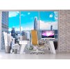 AG Design 4 dílná fototapeta WINDOW IN CITY FTS 1318, 360 x 254 cm papír