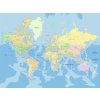 AG Design 4 dílná fototapeta WORLD MAP FTNXXL 2495, 360 x 270 cm vlies