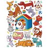 K1050 Samolepicí dekorace WALL STICKER DOMESTIC PETS 65 x 85 cm