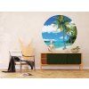 72294 1 ag design samolepici dekorace palms on beach 140 cm