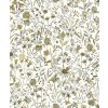Vliesová tapeta na zeď Caselio 103000635, květy, listy, bílá, zlatá
