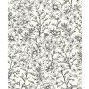 Vliesová tapeta na zeď Caselio 103060913, květy, listy, černobílá