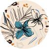 97333 2 samolepici vliesova dekorace vector graphics florals cr3255 prumer 70 cm
