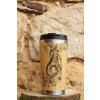 Bambusový termohrnek 450ml Houslový klíč a noty