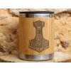Bambusový termohrnek 300ml Thórovo kladivo (Mjöllni)