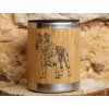 Bambusový termohrnek 300ml Pitbull staford