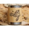 Bambusový termohrnek 300ml Motokrosař v letu