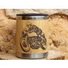 Bambusový termohrnek 300ml Moto biker
