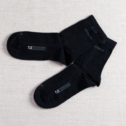 Dětské merino ponožky - šedé a černé