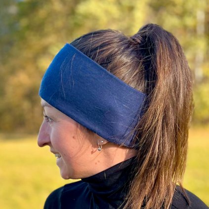 Merino čelenka pro dospělé – safírová
