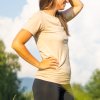 Unisex merino tričko – oříšková