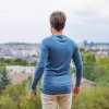 Unisex merino tričko s dlouhým rukávem – blankytná