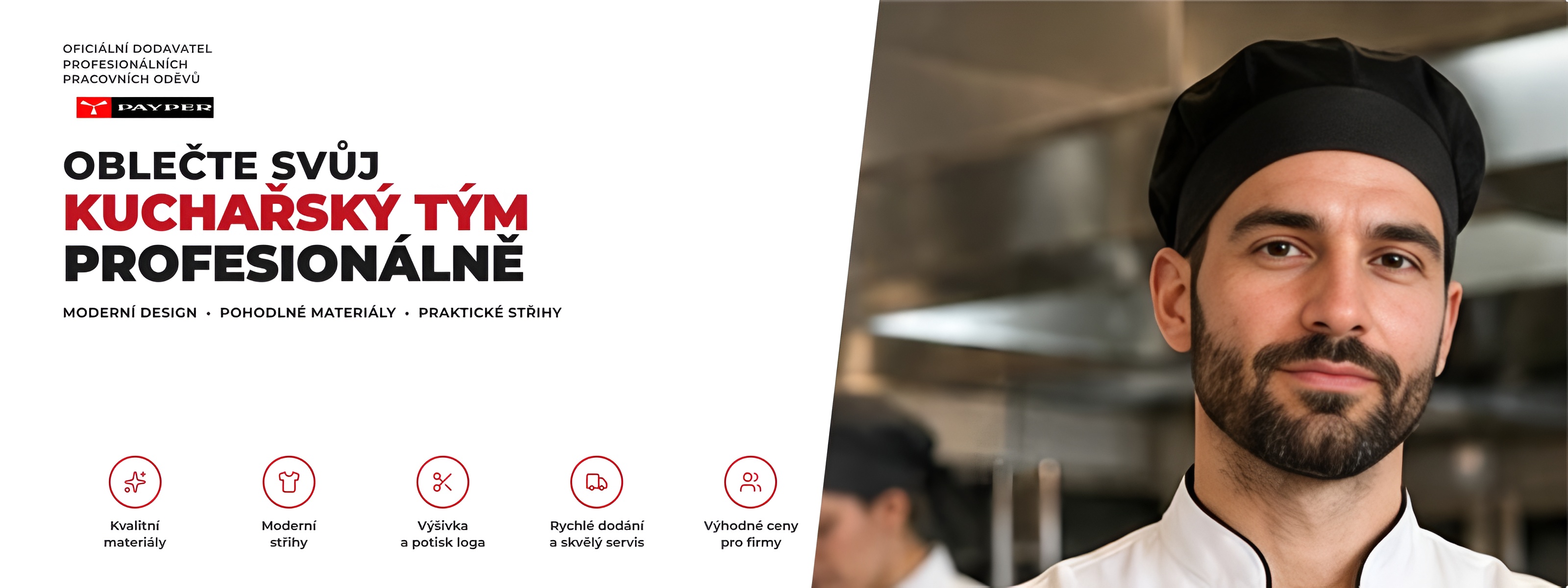 Profesionální pracovní oděvy PAYPER - Gastronomie