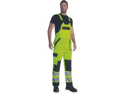 Reflexní kalhoty s laclem Červa MAX NEO HV - ŽLUTÁ 1/3