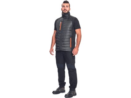 Zimní vesta Safe Worker SPAARNE - ČERNÁ 1/2