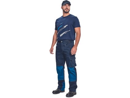 Tričko Safe Worker MAAS - ROYAL MODÁ/NAVY 1/2