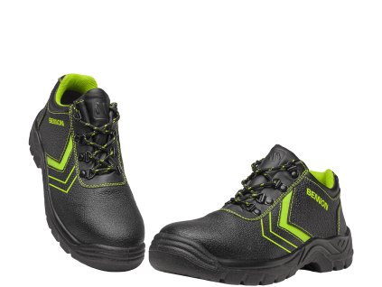 Polobotky Bennon BASIC O1 Low - ČERNÁ/ZELENÁ 1/9