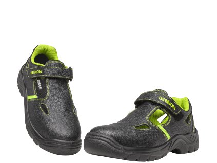 Sandály Bennon BASIC O1 Sandal - ČERNÁ/ZELENÁ 1/9